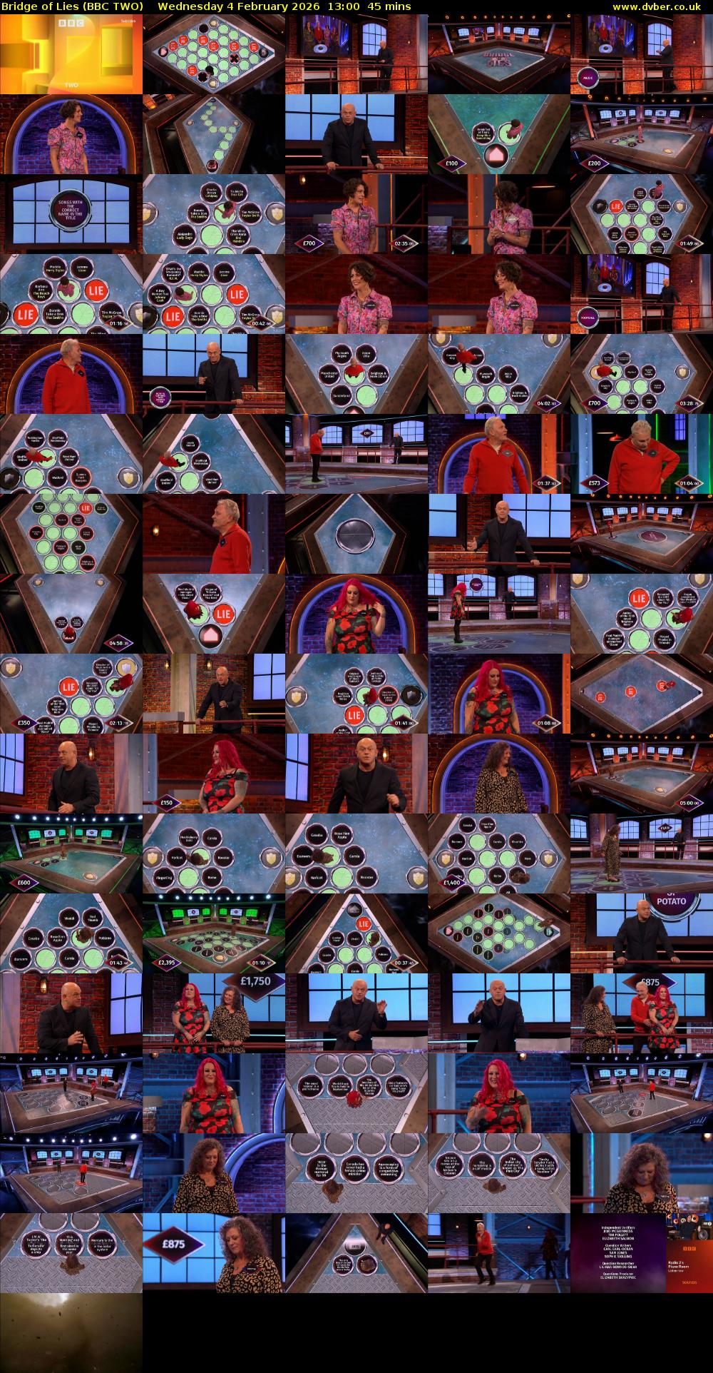 Bridge of Lies (BBC TWO) Wednesday 4 February 2026 13:00 - 13:45