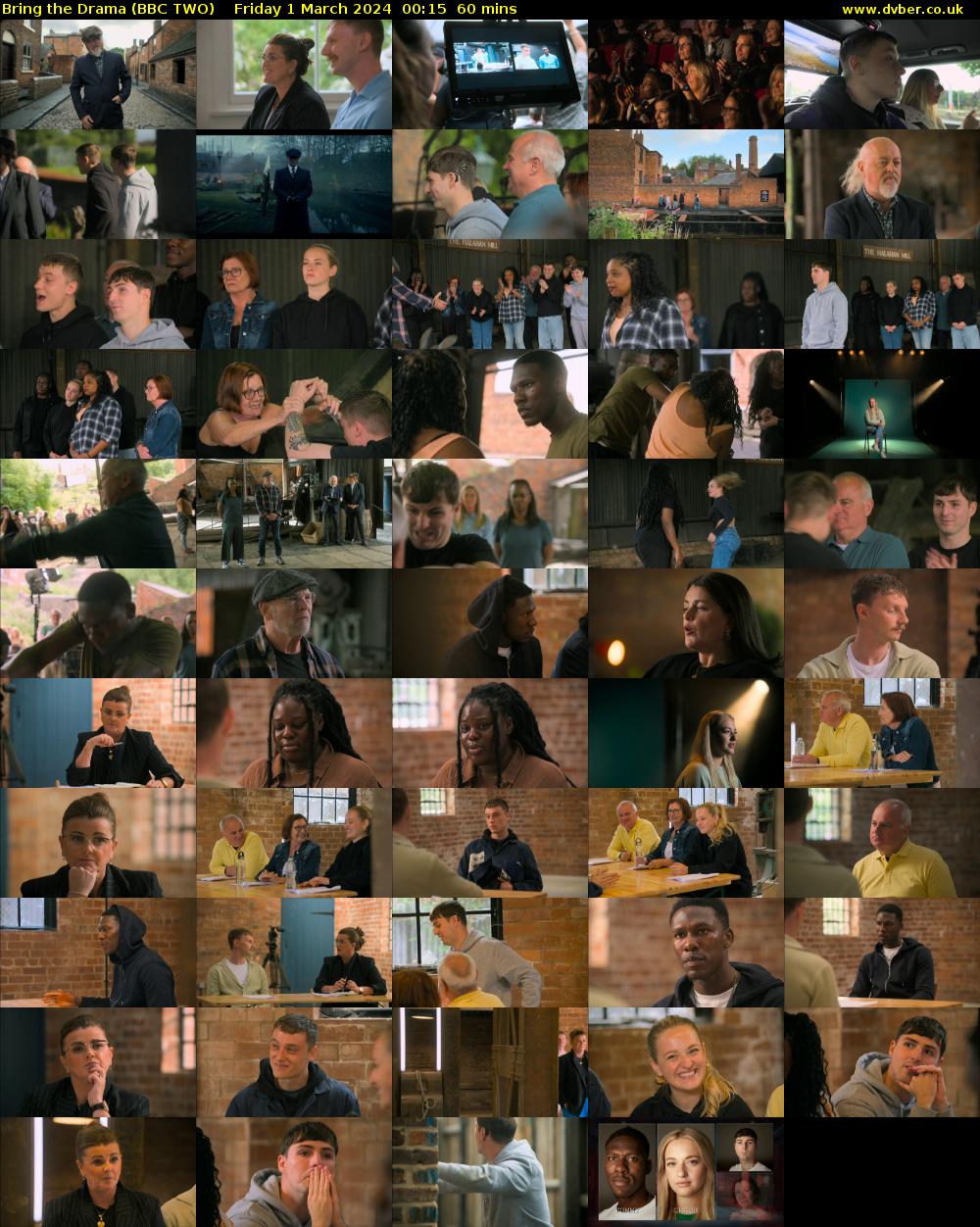 Bring the Drama (BBC TWO) Friday 1 March 2024 00:15 - 01:15