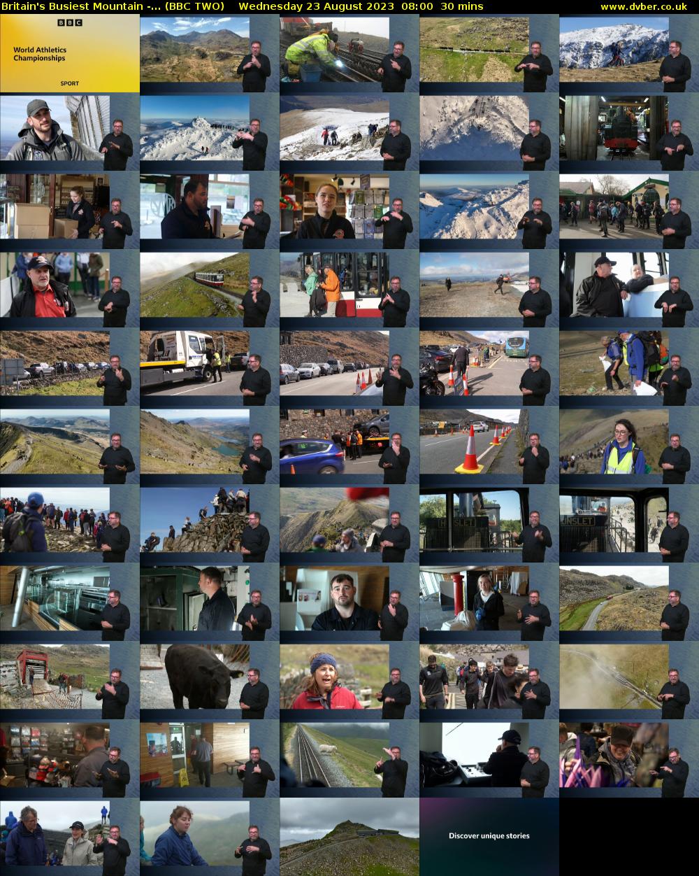 Britain's Busiest Mountain -... (BBC TWO) Wednesday 23 August 2023 08:00 - 08:30