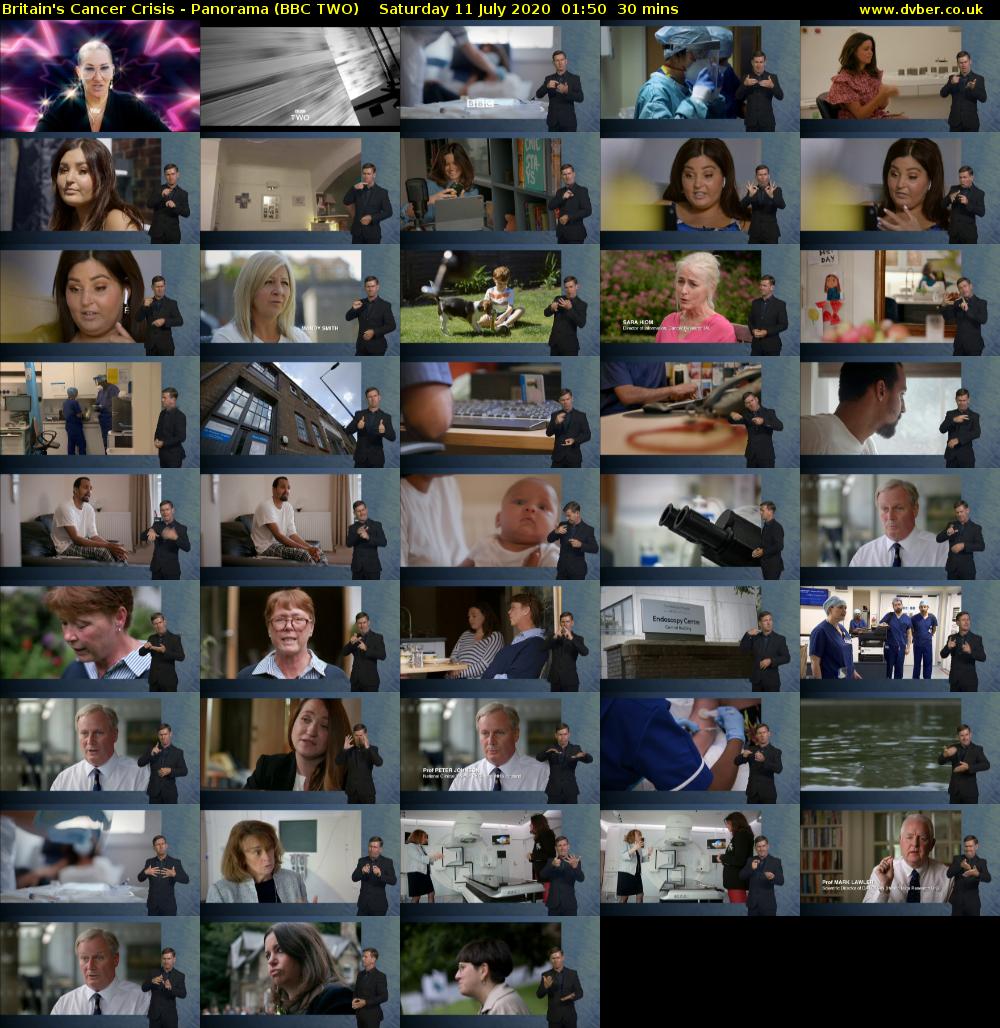 Britain's Cancer Crisis - Panorama (BBC TWO) Saturday 11 July 2020 01:50 - 02:20