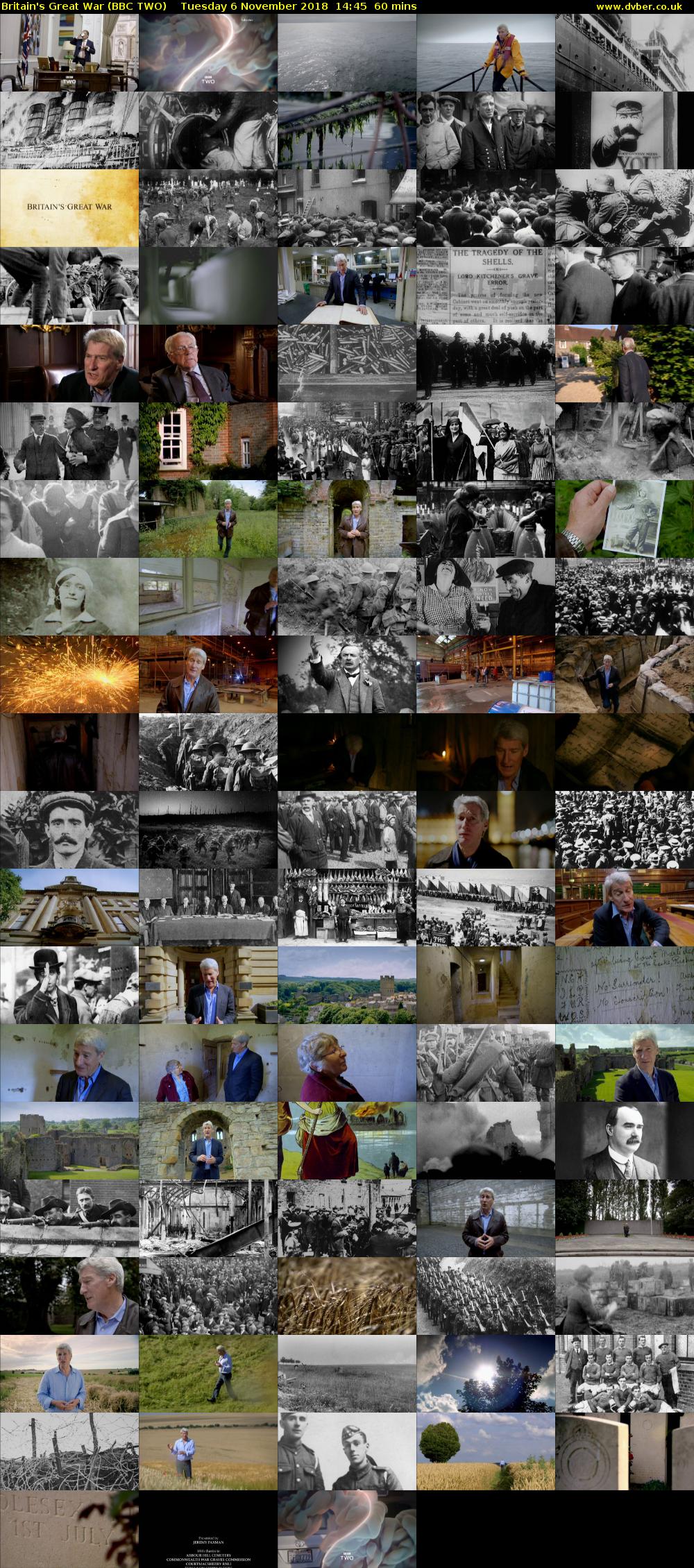 Britain's Great War (BBC TWO) Tuesday 6 November 2018 14:45 - 15:45