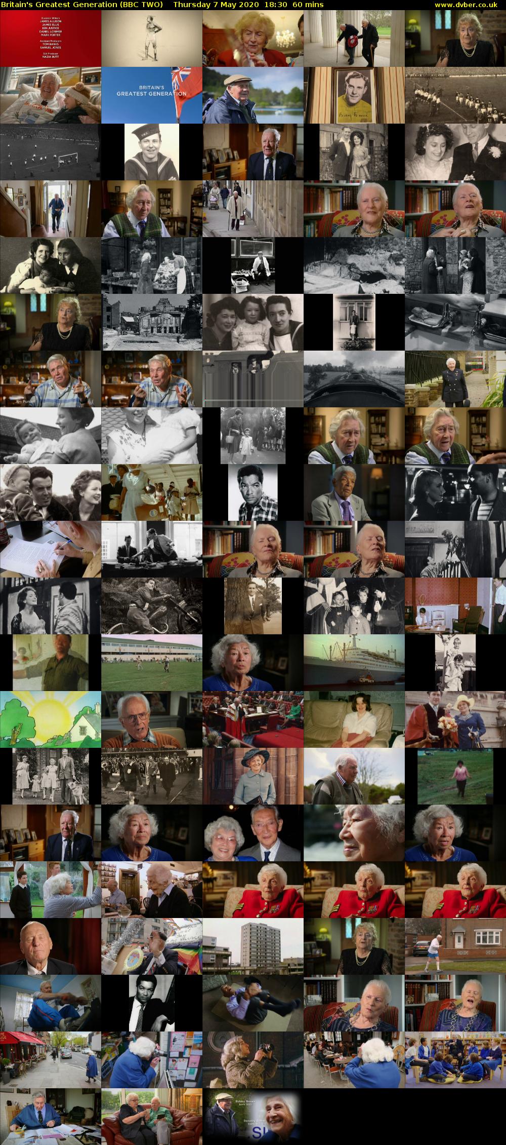 Britain's Greatest Generation (BBC TWO) Thursday 7 May 2020 18:30 - 19:30