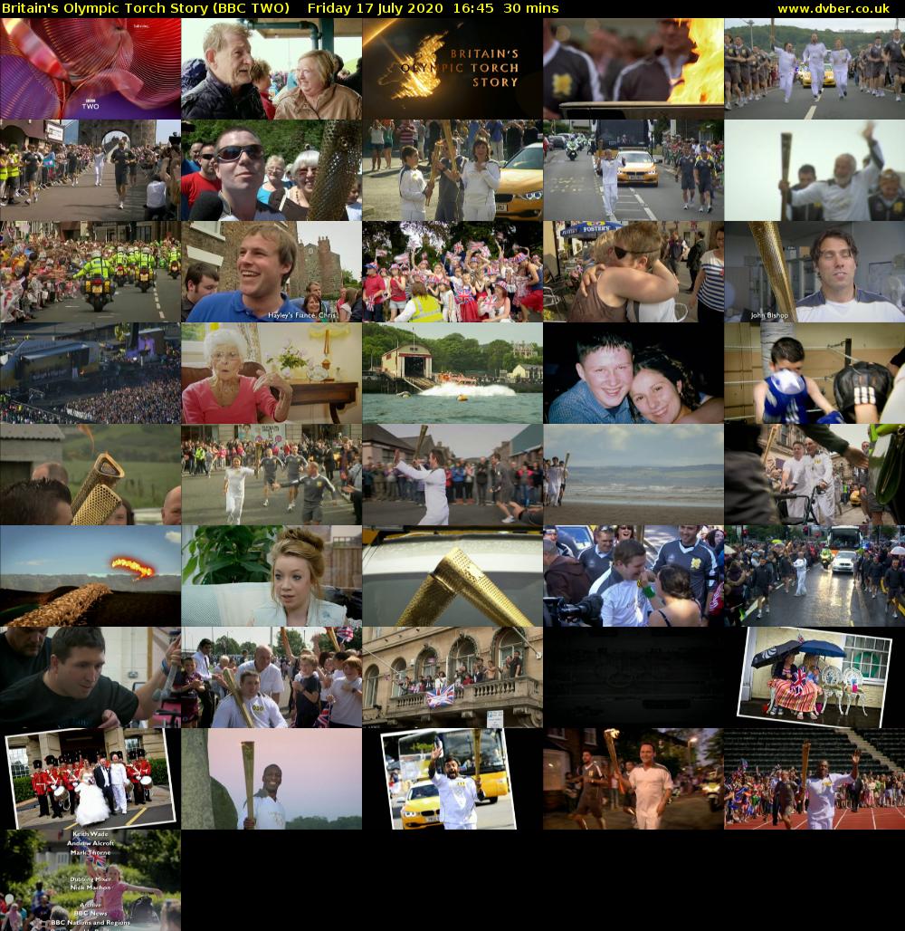 Britain's Olympic Torch Story (BBC TWO) Friday 17 July 2020 16:45 - 17:15