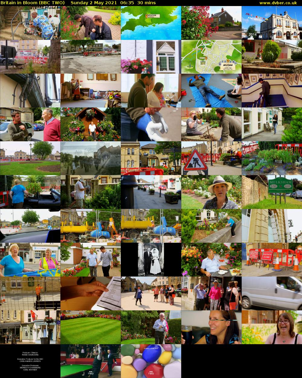 Britain in Bloom (BBC TWO) Sunday 2 May 2021 06:35 - 07:05