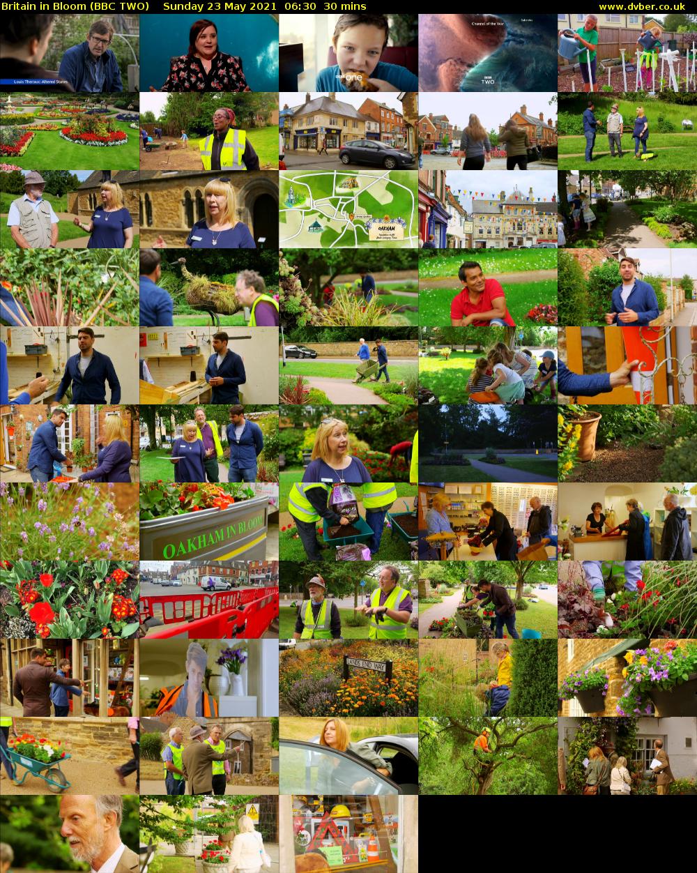 Britain in Bloom (BBC TWO) Sunday 23 May 2021 06:30 - 07:00