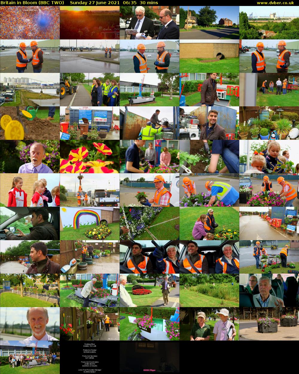 Britain in Bloom (BBC TWO) Sunday 27 June 2021 06:35 - 07:05