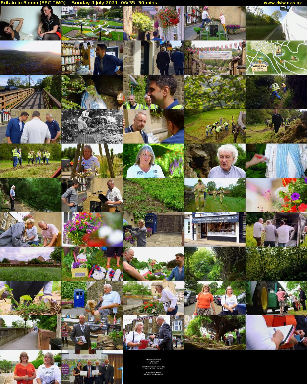 Britain in Bloom (BBC TWO) Sunday 4 July 2021 06:35 - 07:05