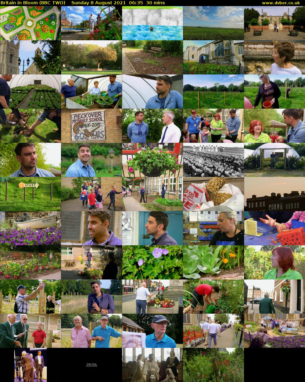Britain in Bloom (BBC TWO) Sunday 8 August 2021 06:35 - 07:05