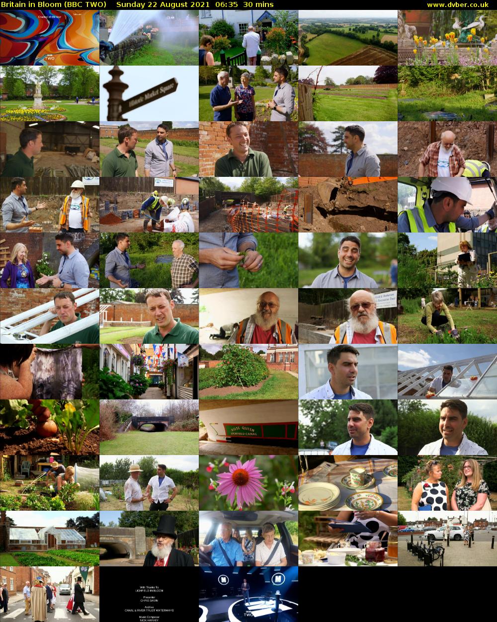 Britain in Bloom (BBC TWO) Sunday 22 August 2021 06:35 - 07:05