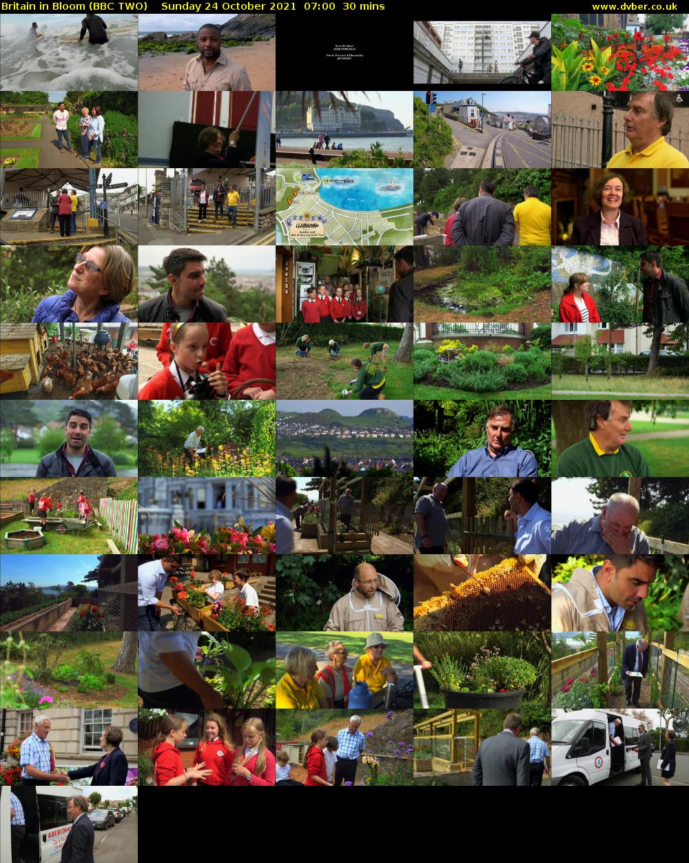 Britain in Bloom (BBC TWO) Sunday 24 October 2021 07:00 - 07:30