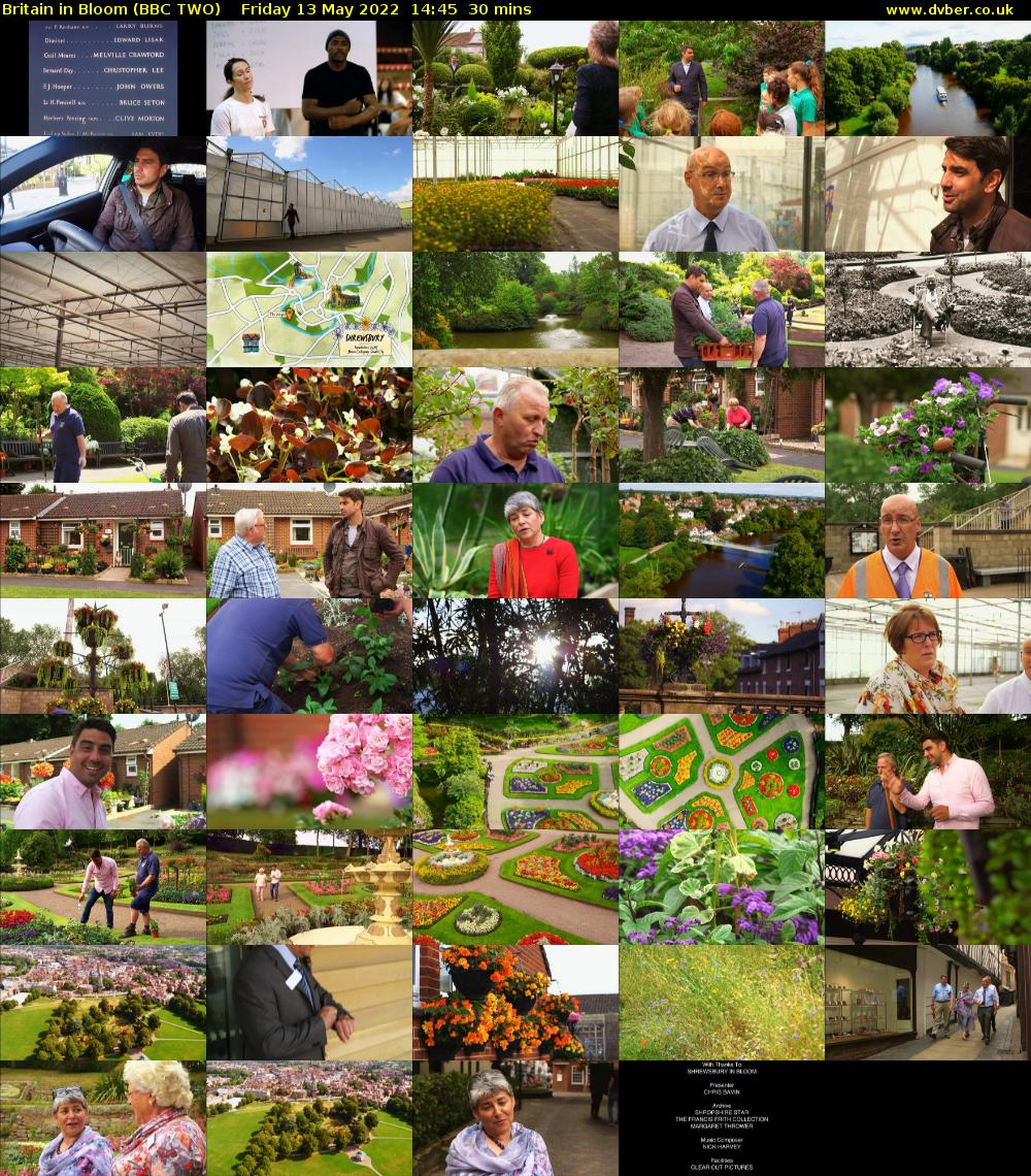 Britain in Bloom (BBC TWO) Friday 13 May 2022 14:45 - 15:15