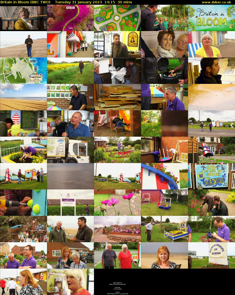Britain in Bloom (BBC TWO) Tuesday 31 January 2023 14:15 - 14:45