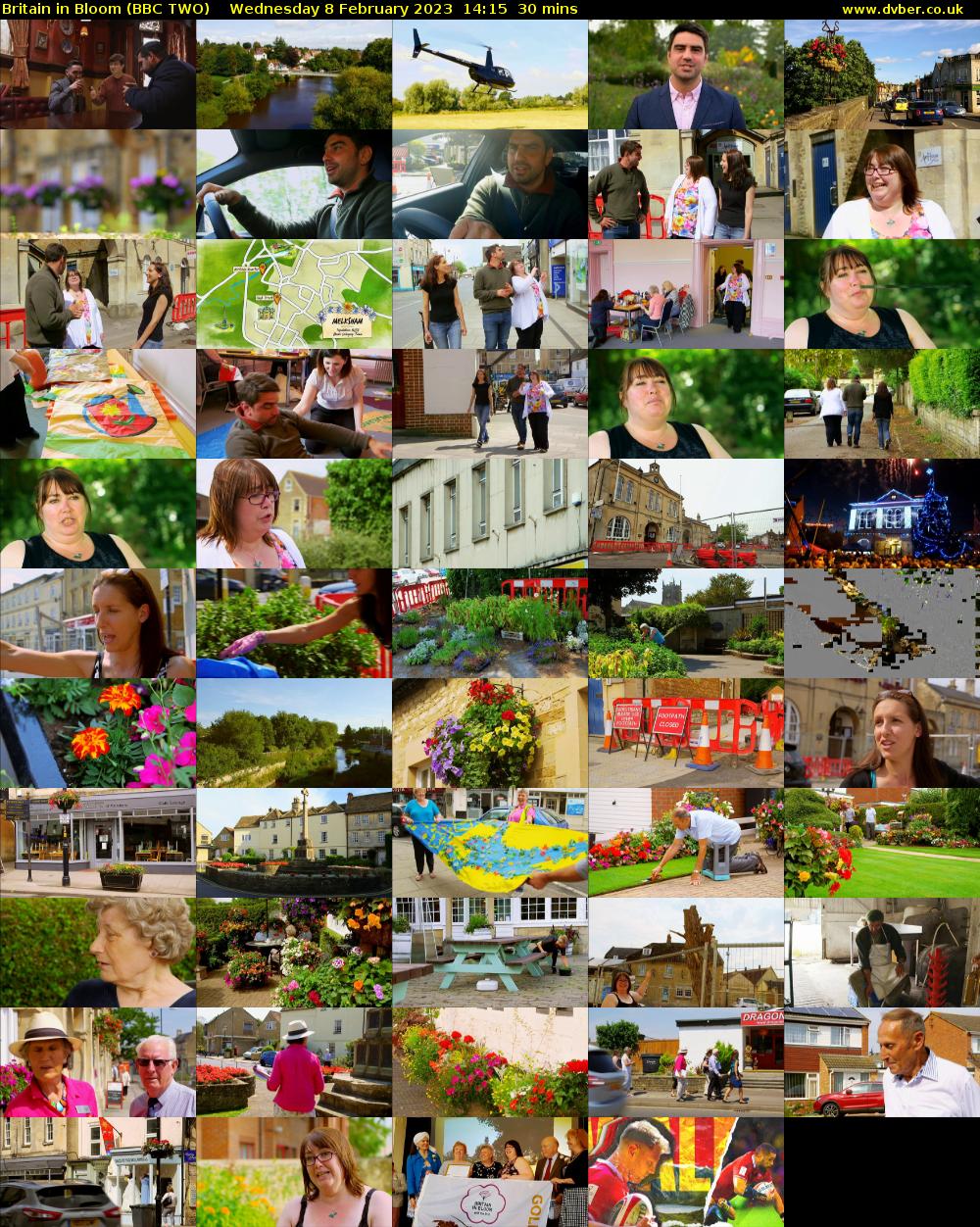 Britain in Bloom (BBC TWO) Wednesday 8 February 2023 14:15 - 14:45