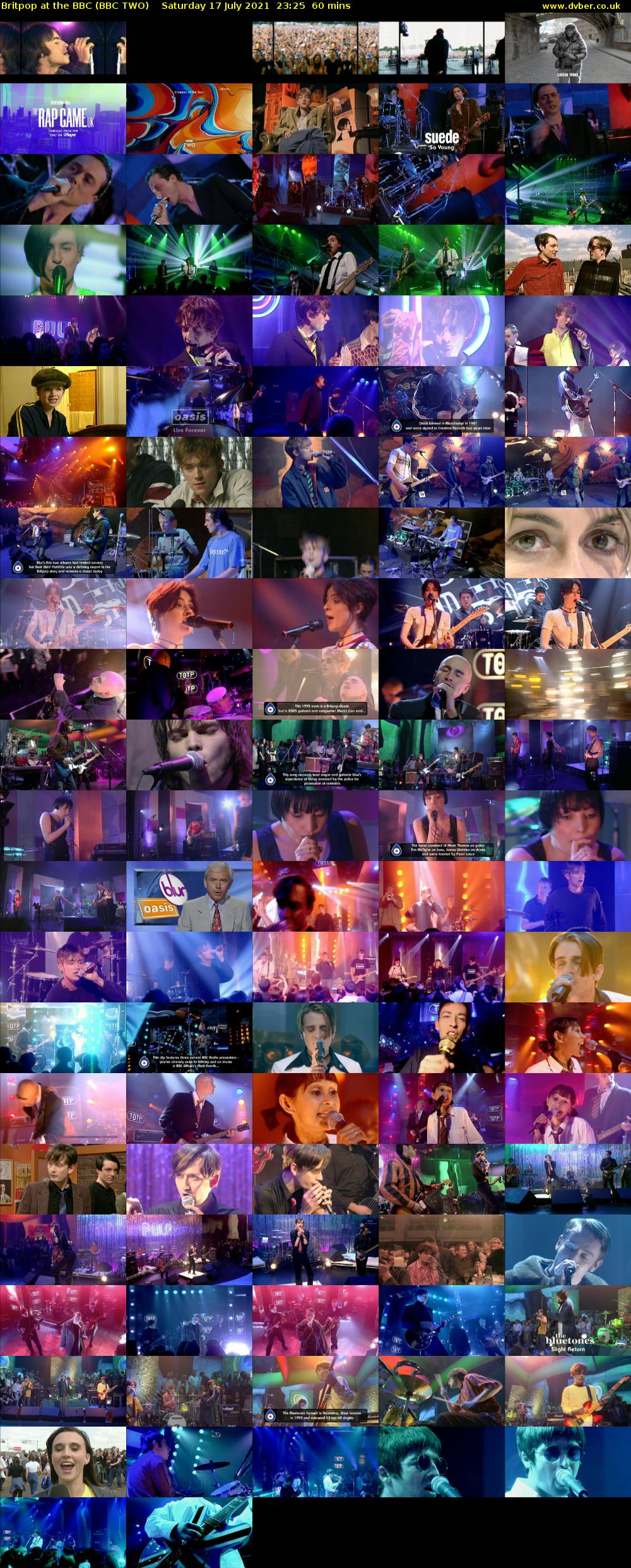 Britpop at the BBC (BBC TWO) Saturday 17 July 2021 23:25 - 00:25