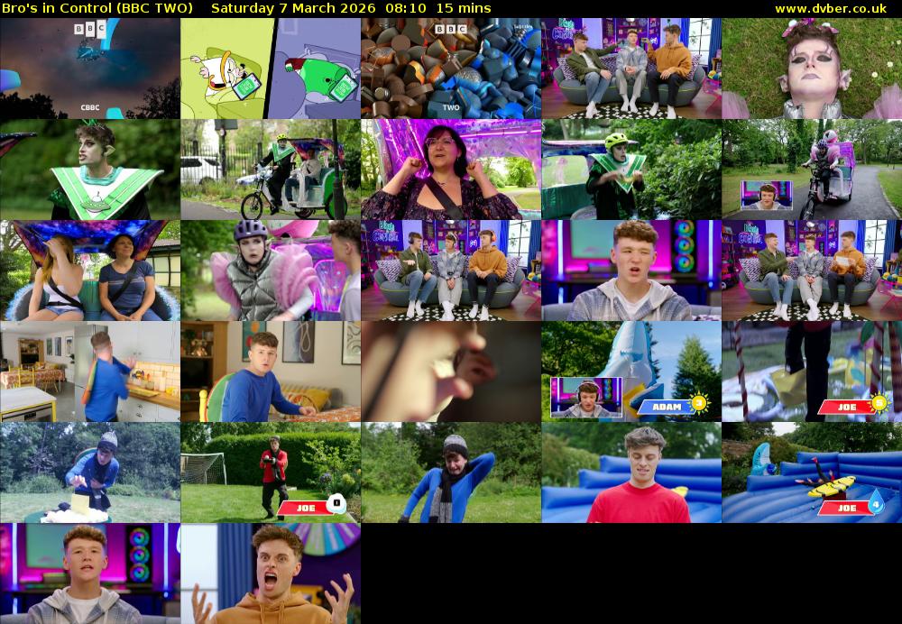 Bro's in Control (BBC TWO) Saturday 7 March 2026 08:10 - 08:25