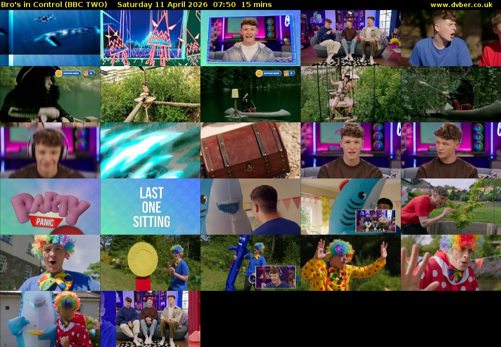 Bro's in Control (BBC TWO) Saturday 11 April 2026 07:50 - 08:05