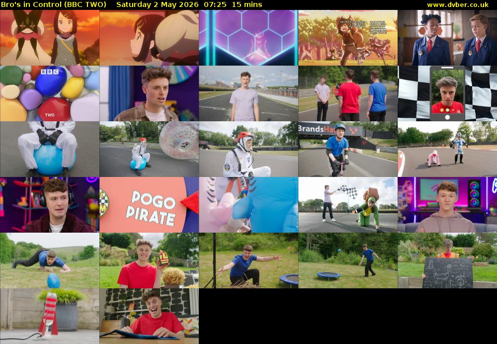 Bro's in Control (BBC TWO) Saturday 2 May 2026 07:25 - 07:40