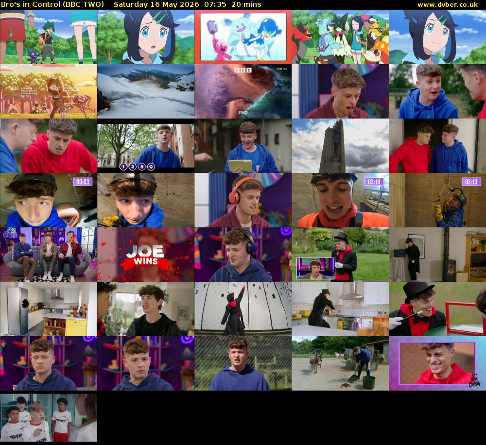 Bro's in Control (BBC TWO) Saturday 16 May 2026 07:35 - 07:55