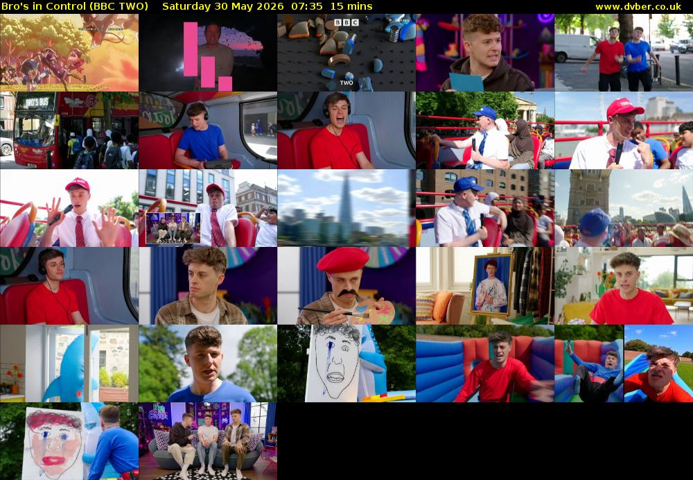 Bro's in Control (BBC TWO) Saturday 30 May 2026 07:35 - 07:50