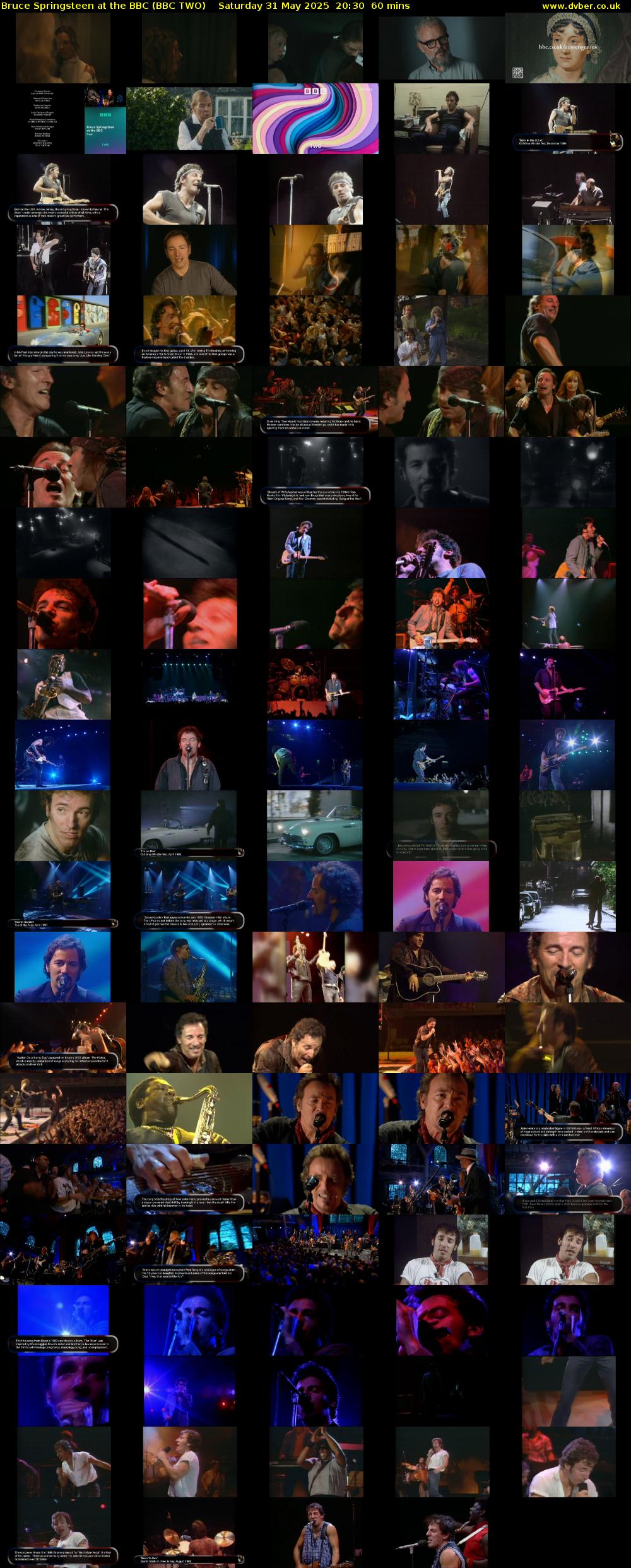 Bruce Springsteen at the BBC (BBC TWO) Saturday 31 May 2025 20:30 - 21:30