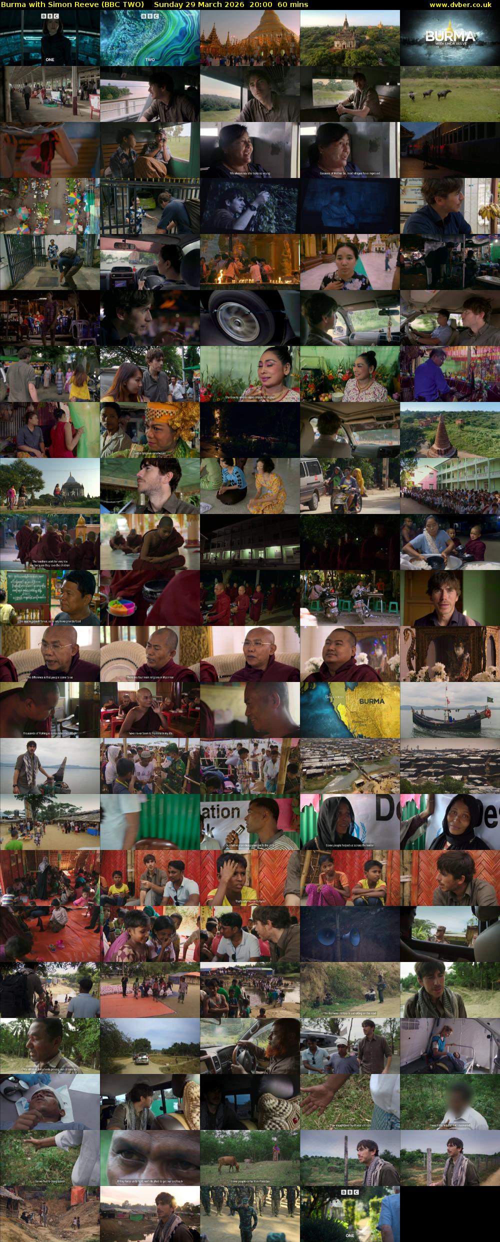 Burma with Simon Reeve (BBC TWO) Sunday 29 March 2026 20:00 - 21:00