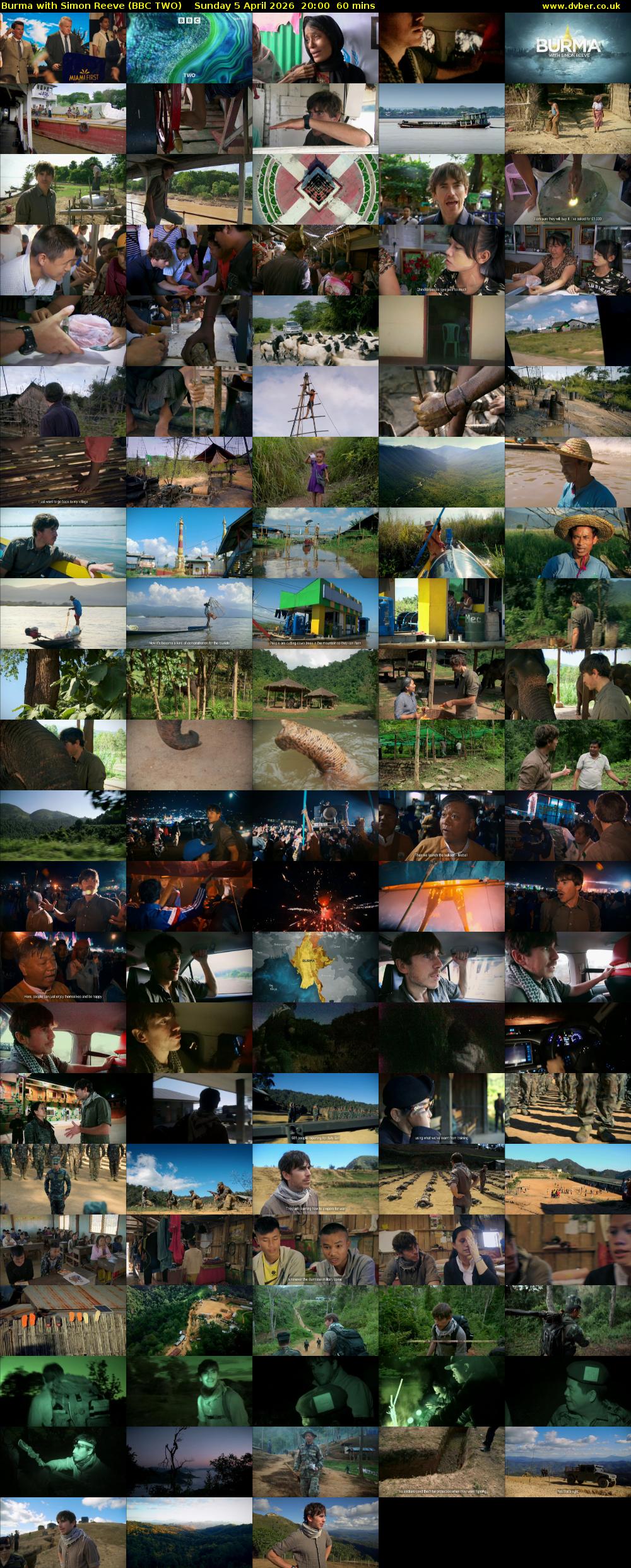 Burma with Simon Reeve (BBC TWO) Sunday 5 April 2026 20:00 - 21:00