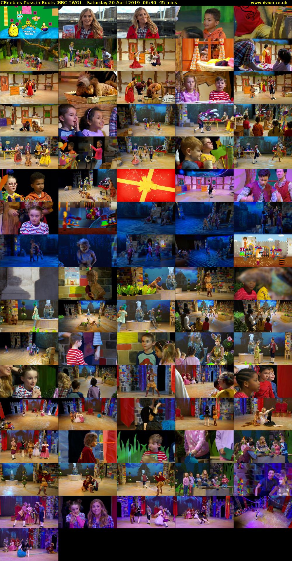 CBeebies Puss in Boots (BBC TWO) Saturday 20 April 2019 06:30 - 07:15