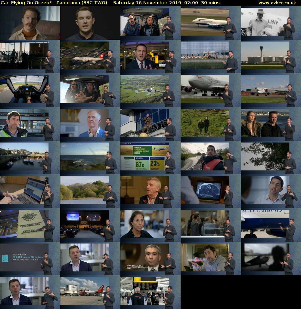 Can Flying Go Green? - Panorama (BBC TWO) Saturday 16 November 2019 02:00 - 02:30