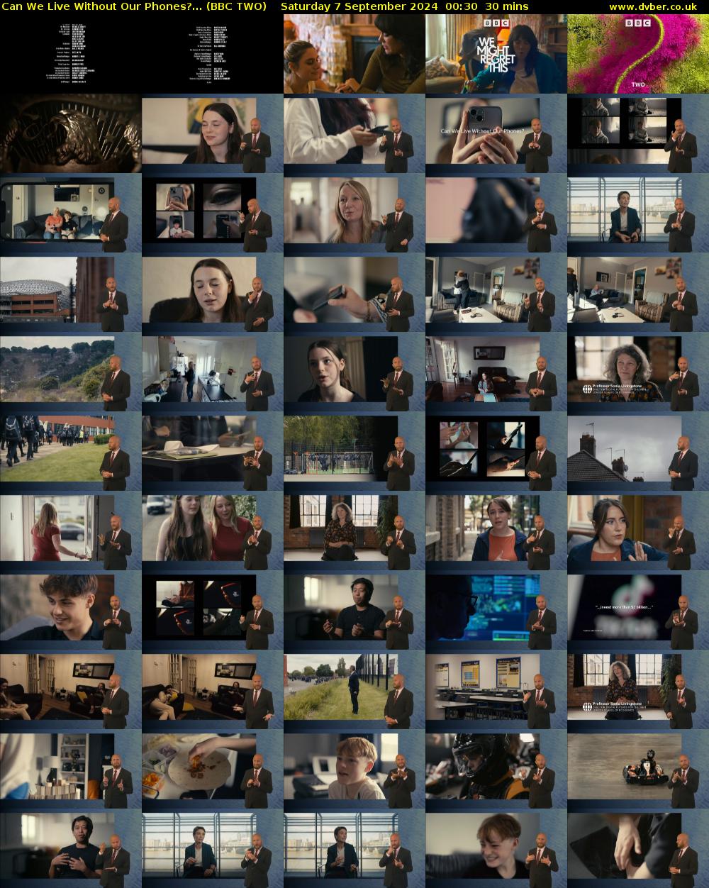 Can We Live Without Our Phones?... (BBC TWO) Saturday 7 September 2024 00:30 - 01:00
