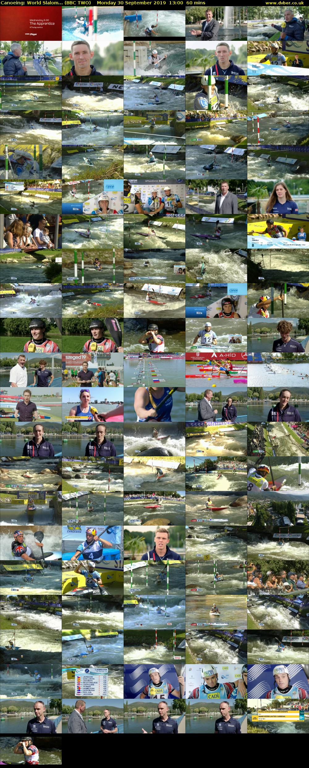 Canoeing: World Slalom... (BBC TWO) Monday 30 September 2019 13:00 - 14:00