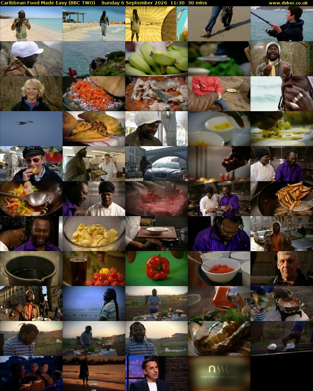 Caribbean Food Made Easy (BBC TWO) Sunday 6 September 2026 11:30 - 12:00