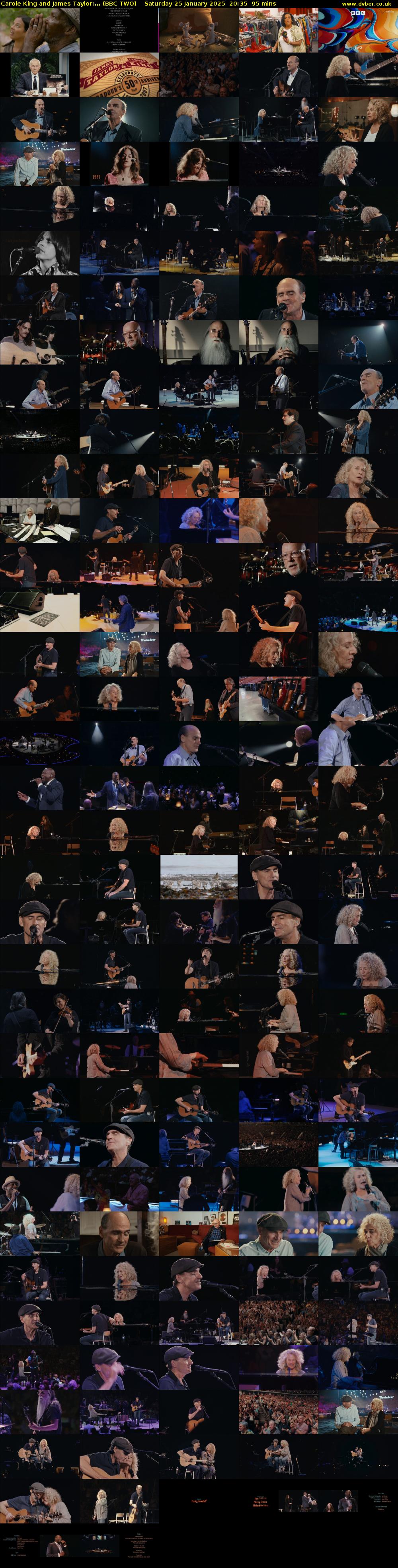 Carole King and James Taylor:... (BBC TWO) Saturday 25 January 2025 20:35 - 22:10