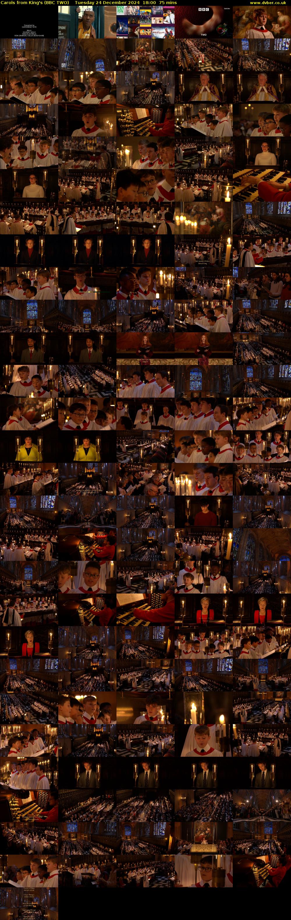 Carols from King's (BBC TWO) Tuesday 24 December 2024 18:00 - 19:15