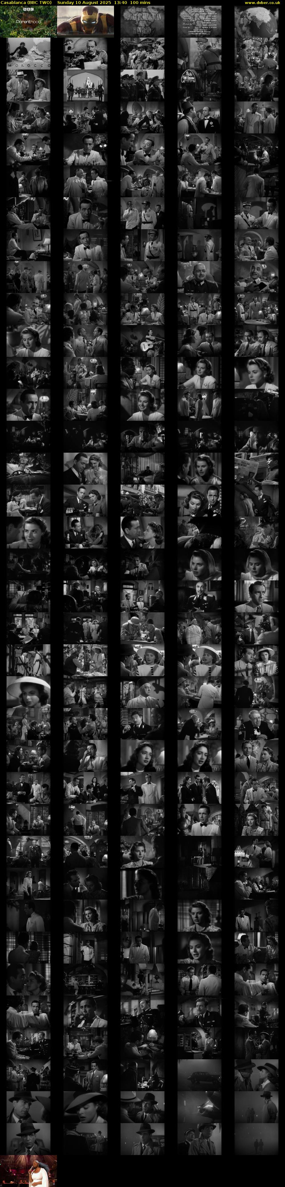 Casablanca (BBC TWO) Sunday 10 August 2025 13:40 - 15:20