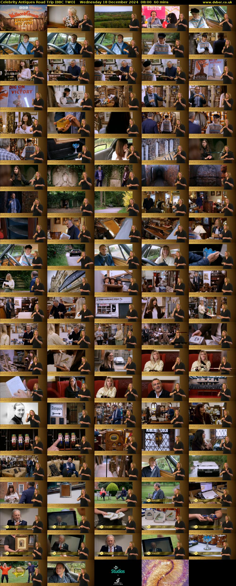 Celebrity Antiques Road Trip (BBC TWO) Wednesday 18 December 2024 08:00 - 09:00