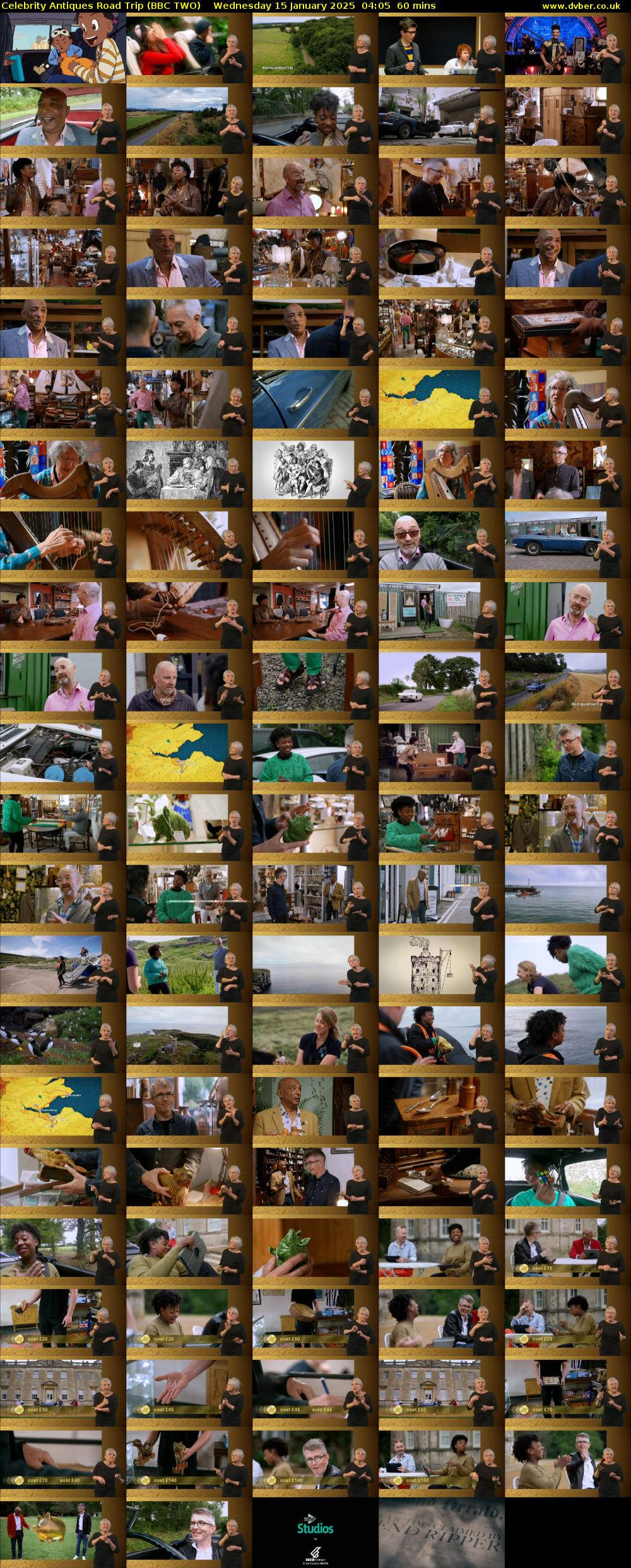 Celebrity Antiques Road Trip (BBC TWO) Wednesday 15 January 2025 04:05 - 05:05
