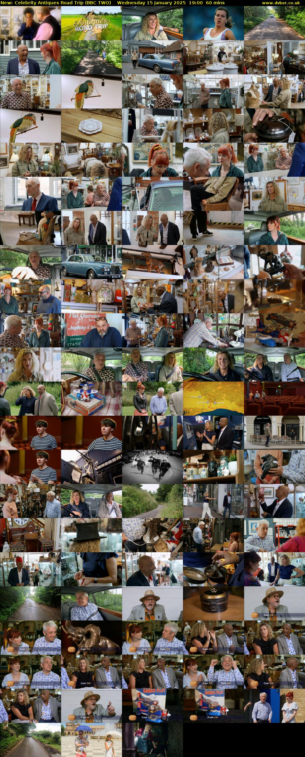 Celebrity Antiques Road Trip (BBC TWO) Wednesday 15 January 2025 19:00 - 20:00