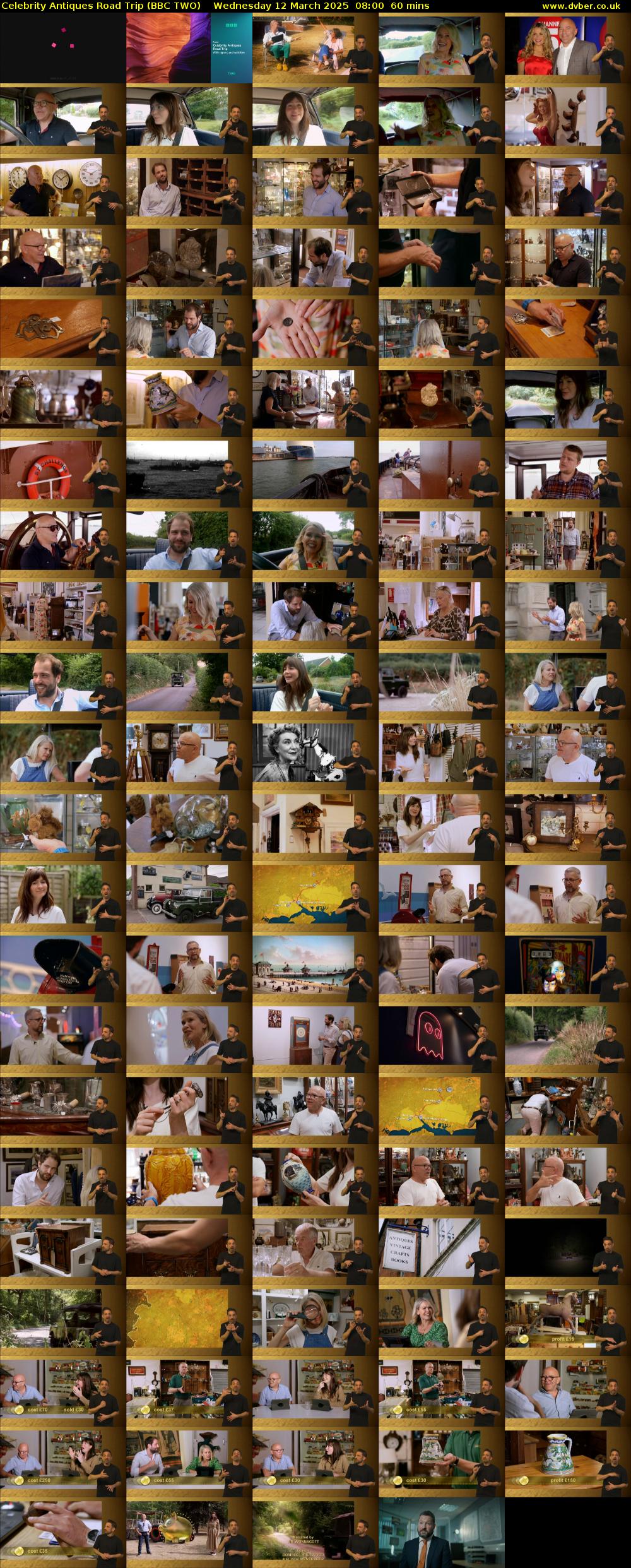 Celebrity Antiques Road Trip (BBC TWO) Wednesday 12 March 2025 08:00 - 09:00