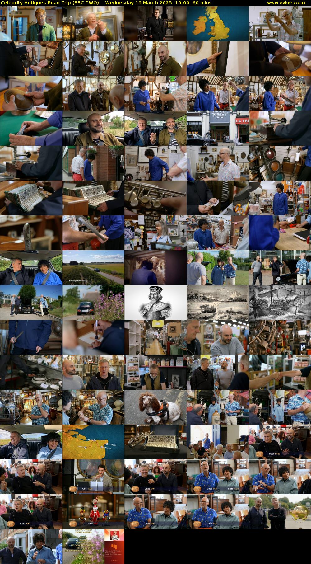Celebrity Antiques Road Trip (BBC TWO) Wednesday 19 March 2025 19:00 - 20:00