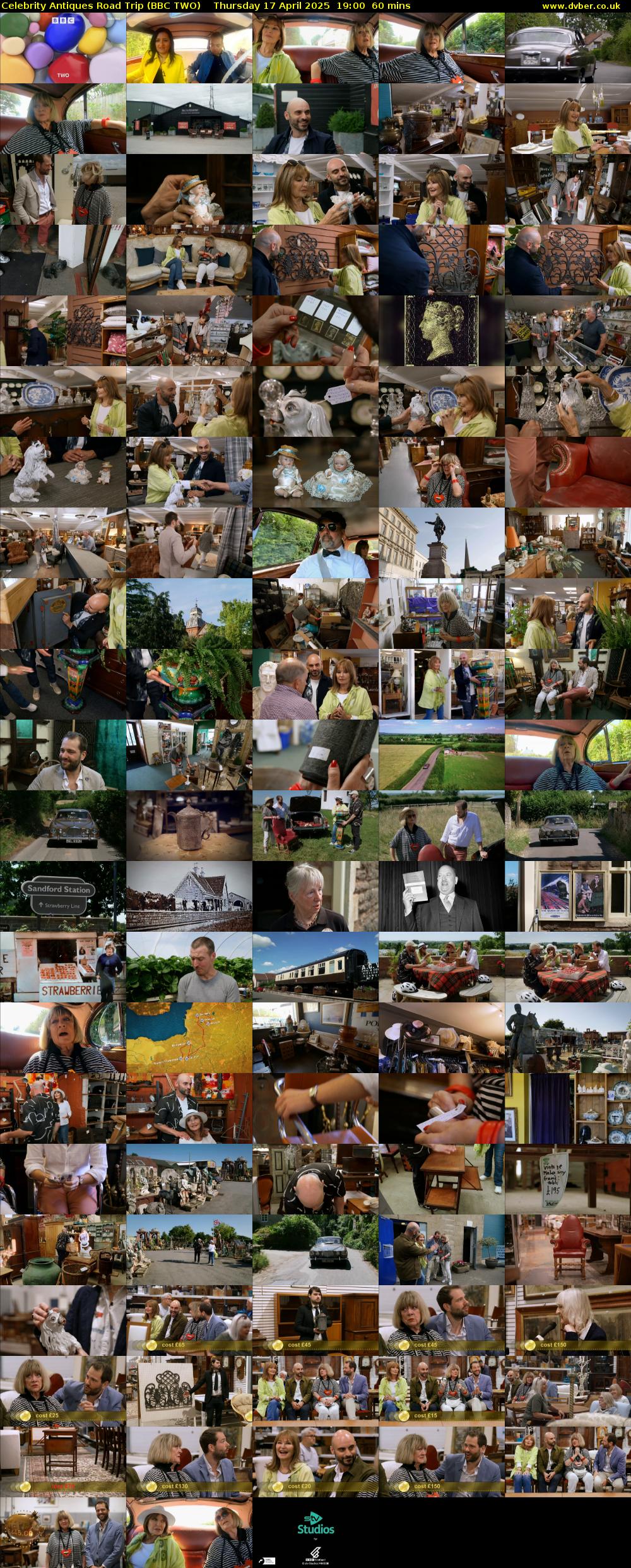 Celebrity Antiques Road Trip (BBC TWO) Thursday 17 April 2025 19:00 - 20:00