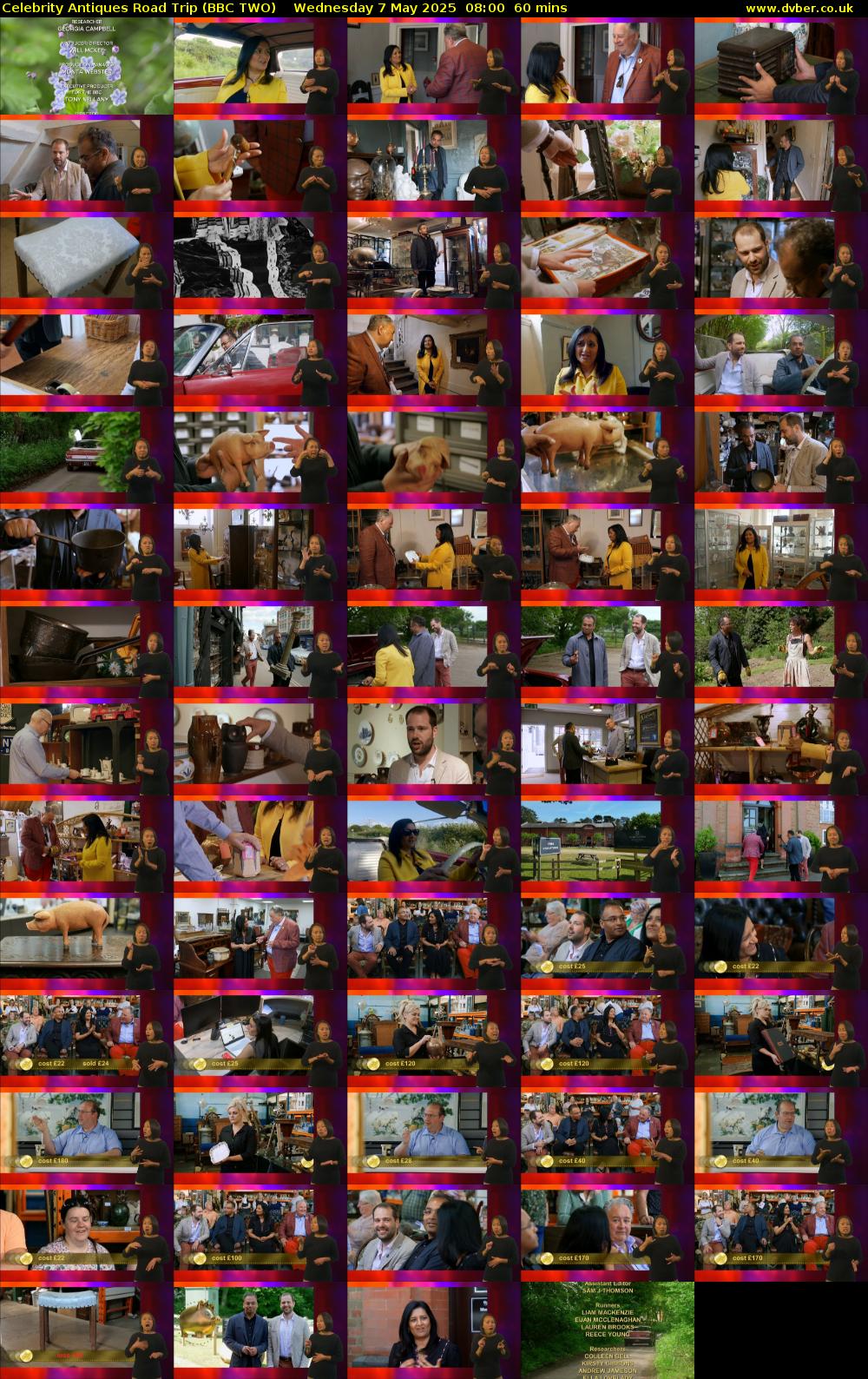 Celebrity Antiques Road Trip (BBC TWO) Wednesday 7 May 2025 08:00 - 09:00