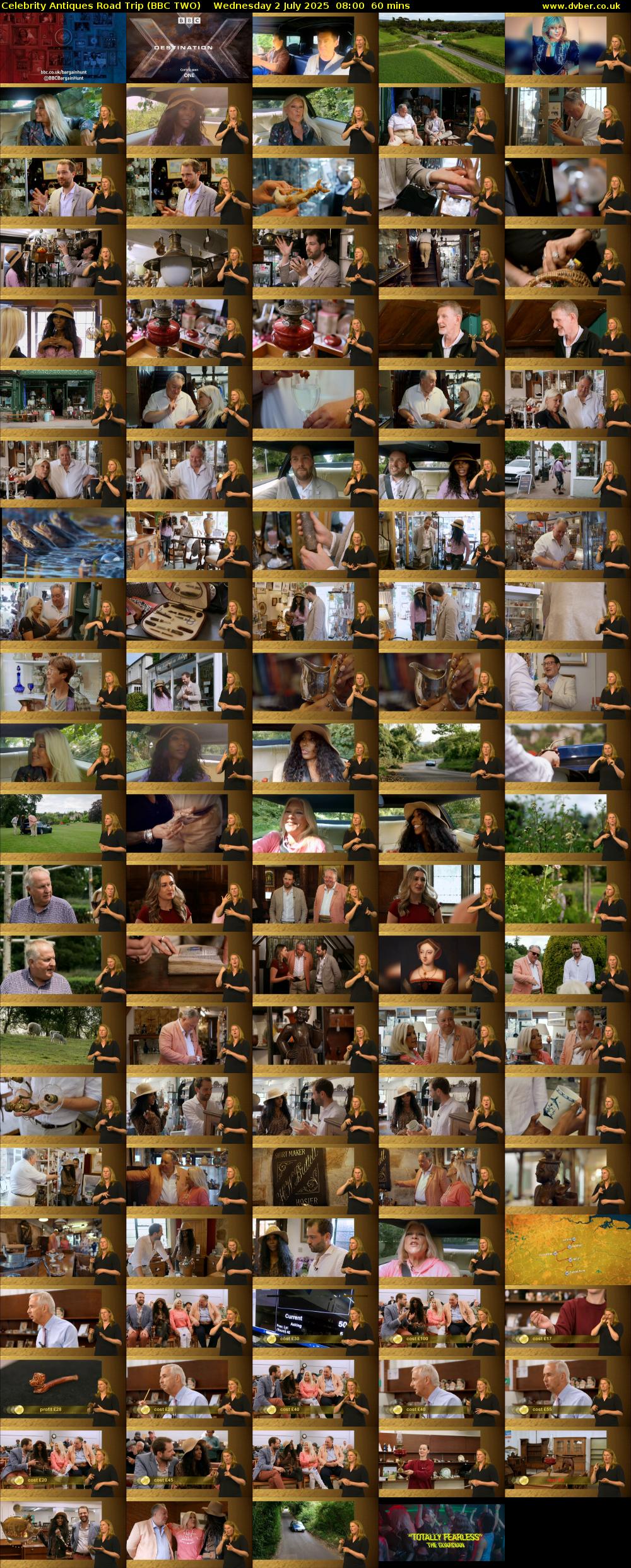 Celebrity Antiques Road Trip (BBC TWO) Wednesday 2 July 2025 08:00 - 09:00
