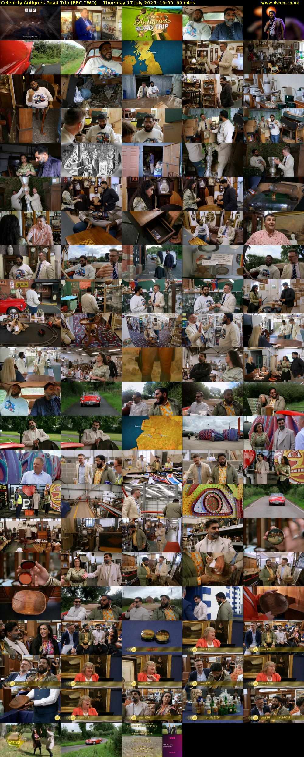 Celebrity Antiques Road Trip (BBC TWO) Thursday 17 July 2025 19:00 - 20:00