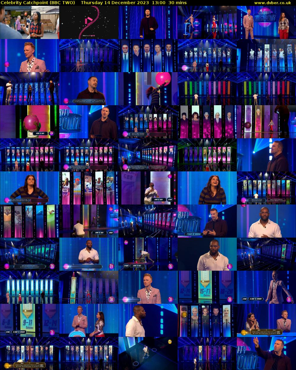 Celebrity Catchpoint (BBC TWO) Thursday 14 December 2023 13:00 - 13:30