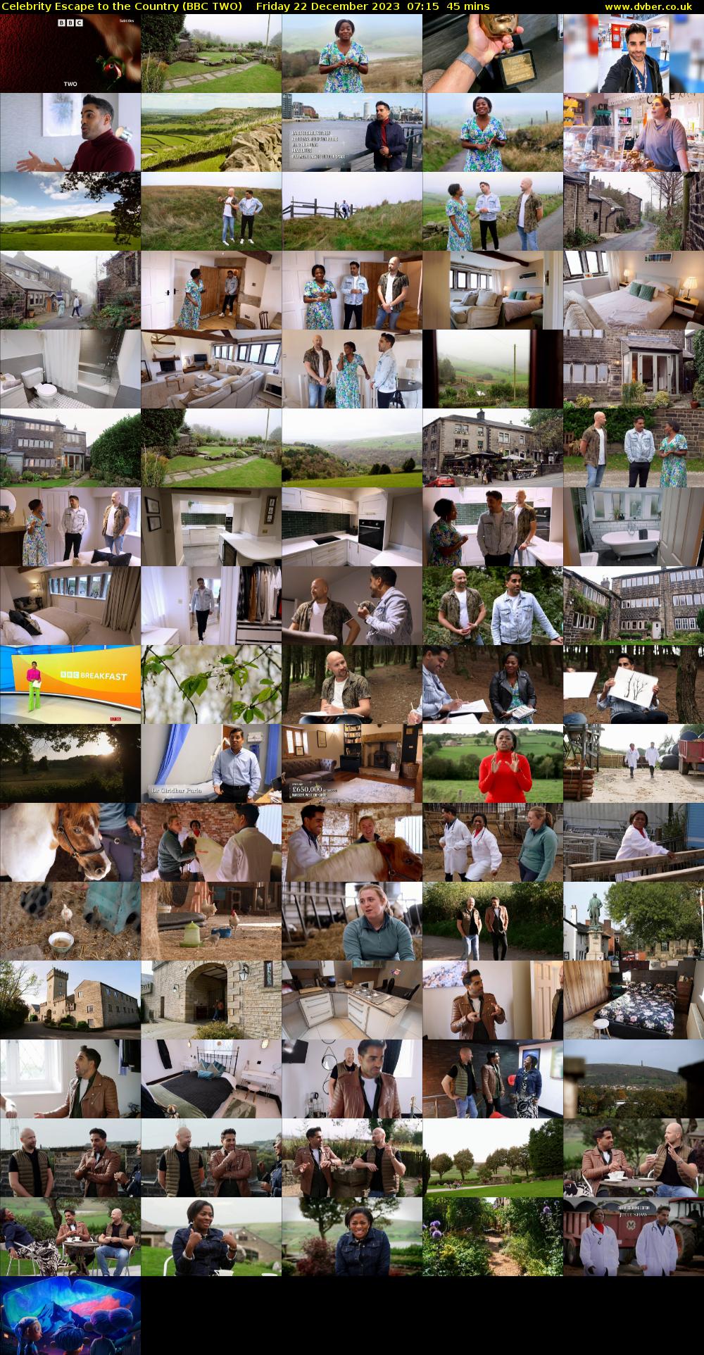 Celebrity Escape to the Country (BBC TWO) Friday 22 December 2023 07:15 - 08:00