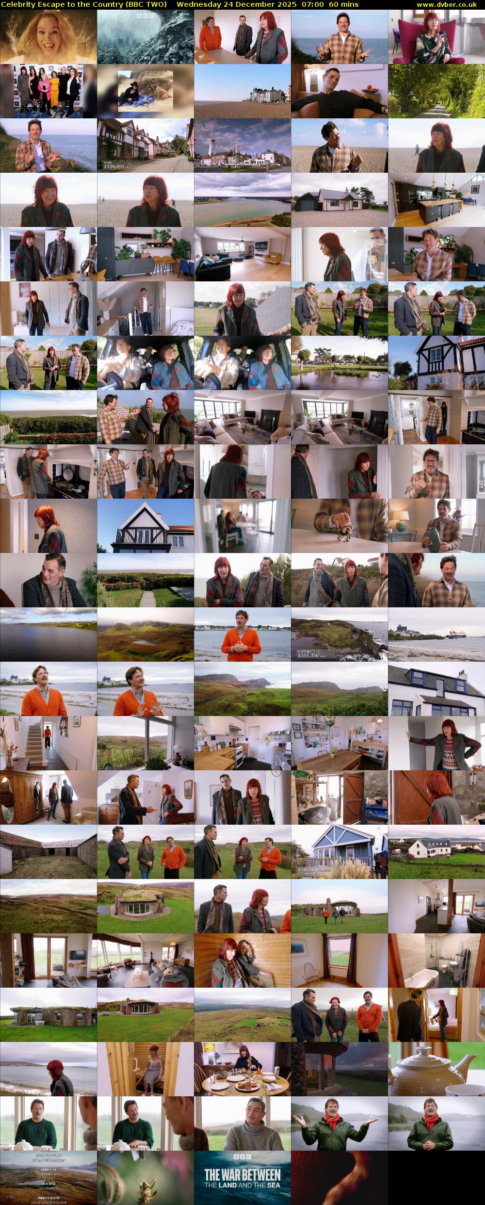 Celebrity Escape to the Country (BBC TWO) Wednesday 24 December 2025 07:00 - 08:00