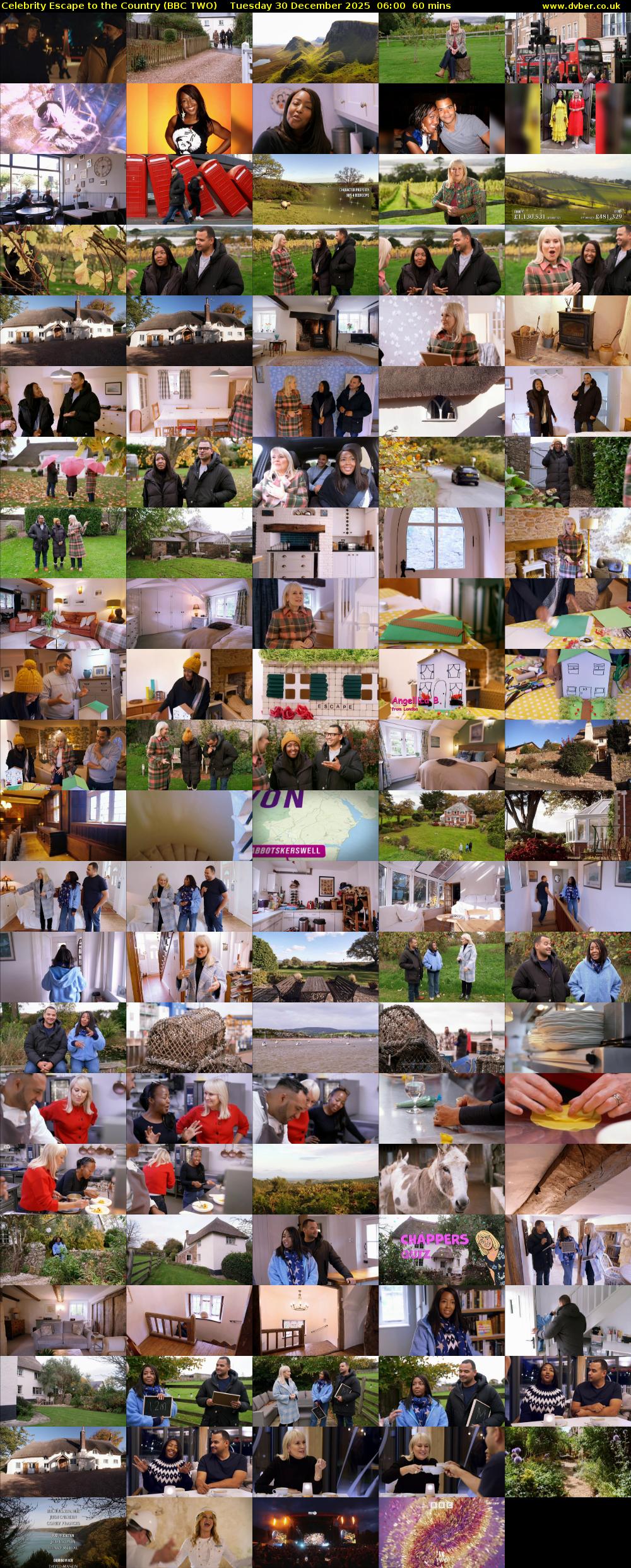 Celebrity Escape to the Country (BBC TWO) Tuesday 30 December 2025 06:00 - 07:00