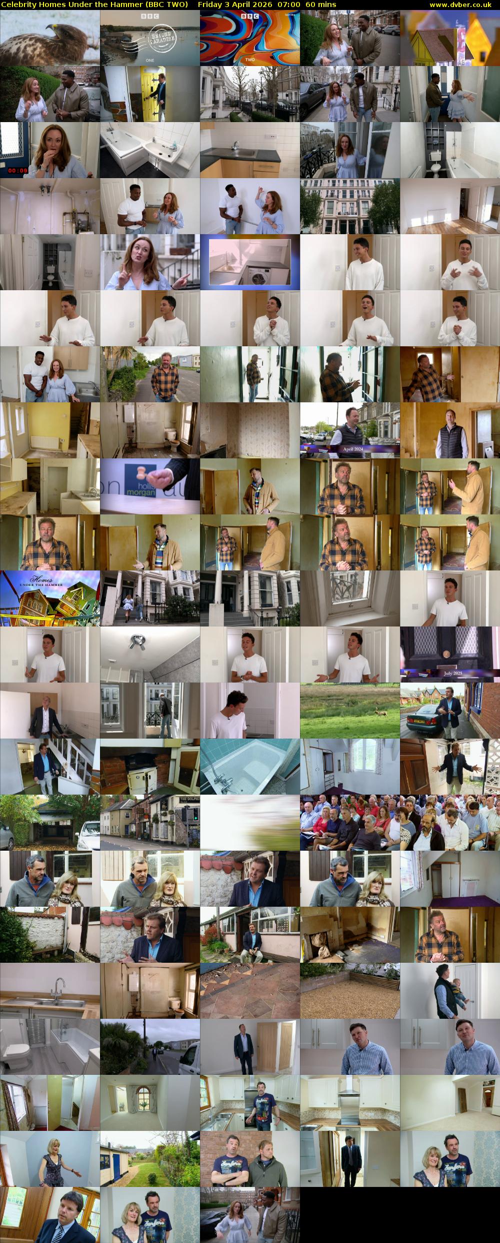 Celebrity Homes Under the Hammer (BBC TWO) Friday 3 April 2026 07:00 - 08:00