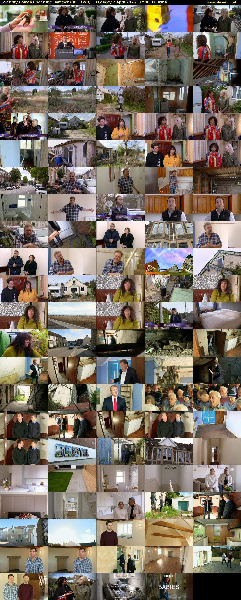 Celebrity Homes Under the Hammer (BBC TWO) Tuesday 7 April 2026 07:00 - 08:00