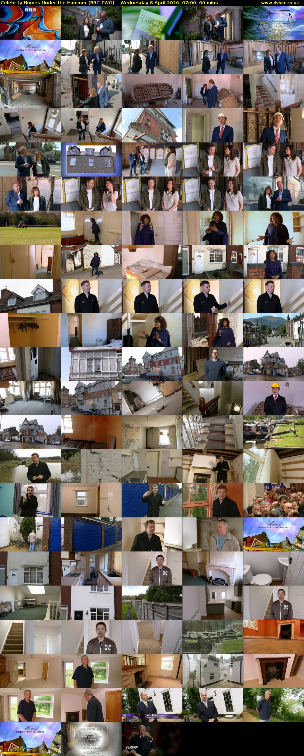 Celebrity Homes Under the Hammer (BBC TWO) Wednesday 8 April 2026 07:00 - 08:00